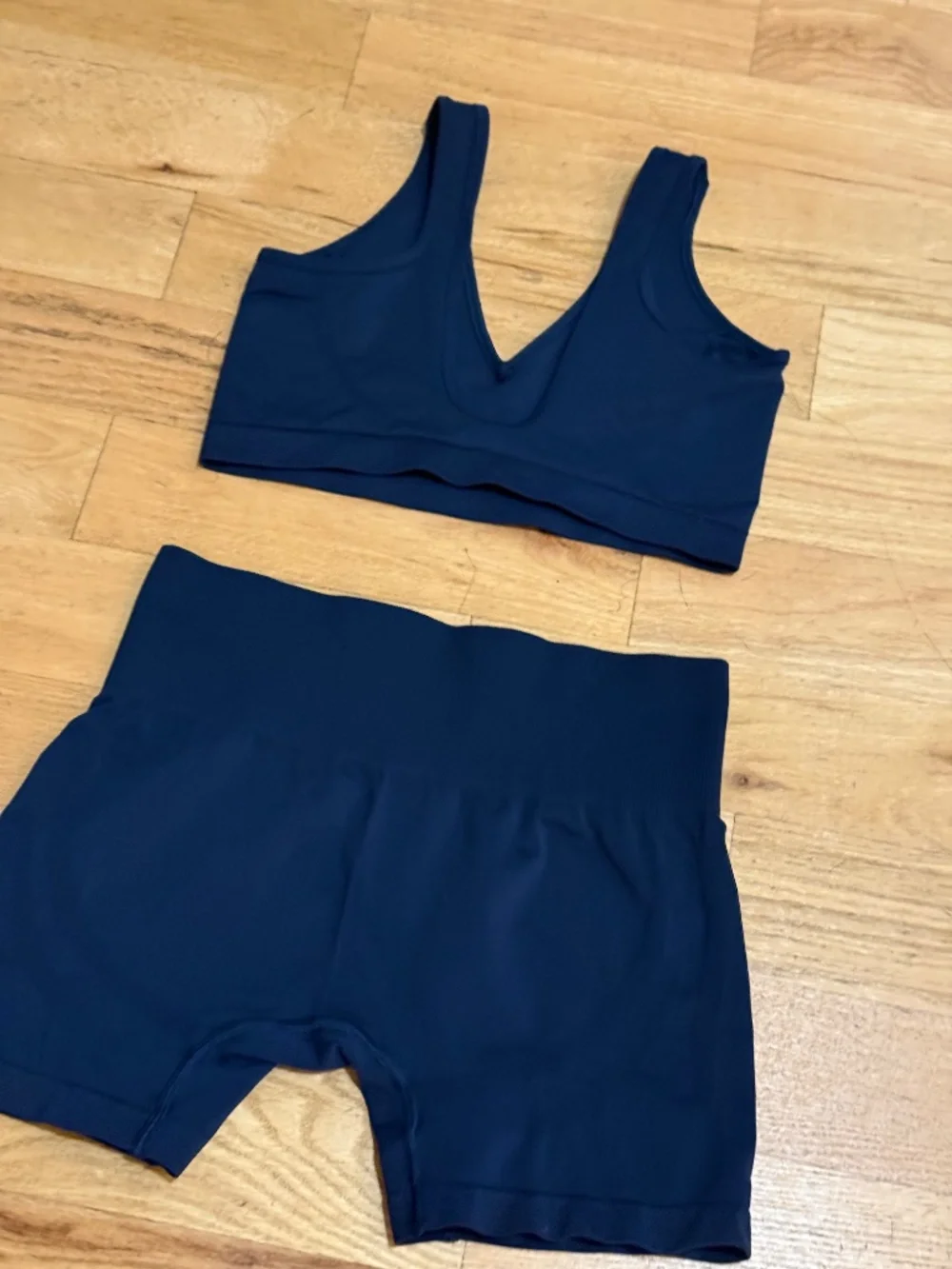 Gymshark Everyday Seamless Set Navy Sports Bra S & Shorts M Bundle